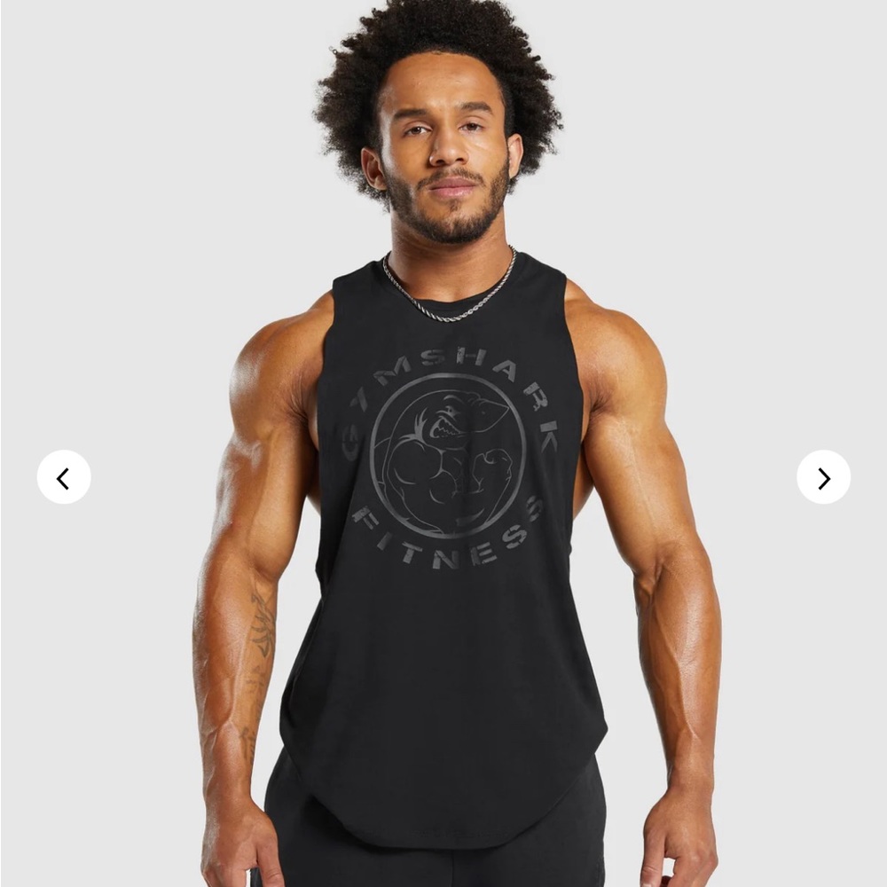 Gymshark Legacy Drop Arm Tank/ Size Small/ Color Black